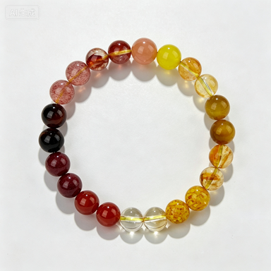 Fire & Earth Mixed Single Circle Bracelet